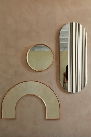 BROSTE Mirror Alva Oval - Natural Oak