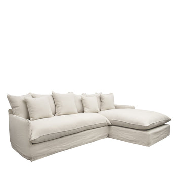 Chambers Design just adores the unprecedented sink-in comfort of this modular chaise. A deep seat for laidback lounging, combined with a strong tailored silhouette, the Lotus Slipcover range is classical yet understated with limitless styling potential.