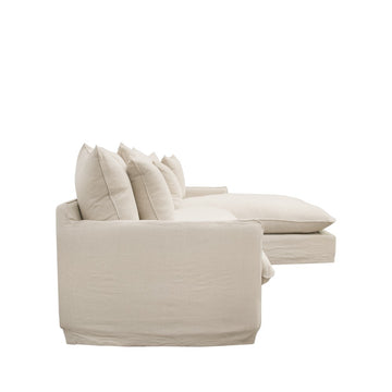 Lotus Slipcover 2.5 seat LH Modular + RH Chaise - Oatmeal