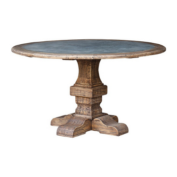 Chambers Design have sourced this incredible antique zinc table top round table.