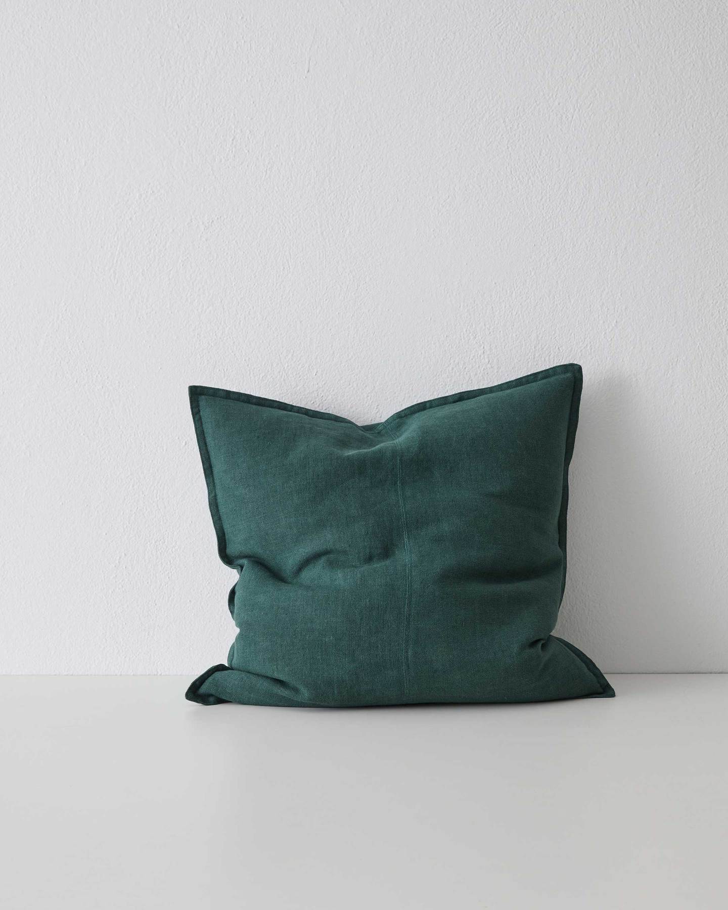 Stunning cushion in Forest green. These Como cushions from Chambers Design are crafted from the highest quality European Linen sourced from France and Italy and stonewashed for a luxuriously soft vintage feel. S