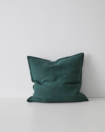 Stunning cushion in Forest green. These Como cushions from Chambers Design are crafted from the highest quality European Linen sourced from France and Italy and stonewashed for a luxuriously soft vintage feel. S