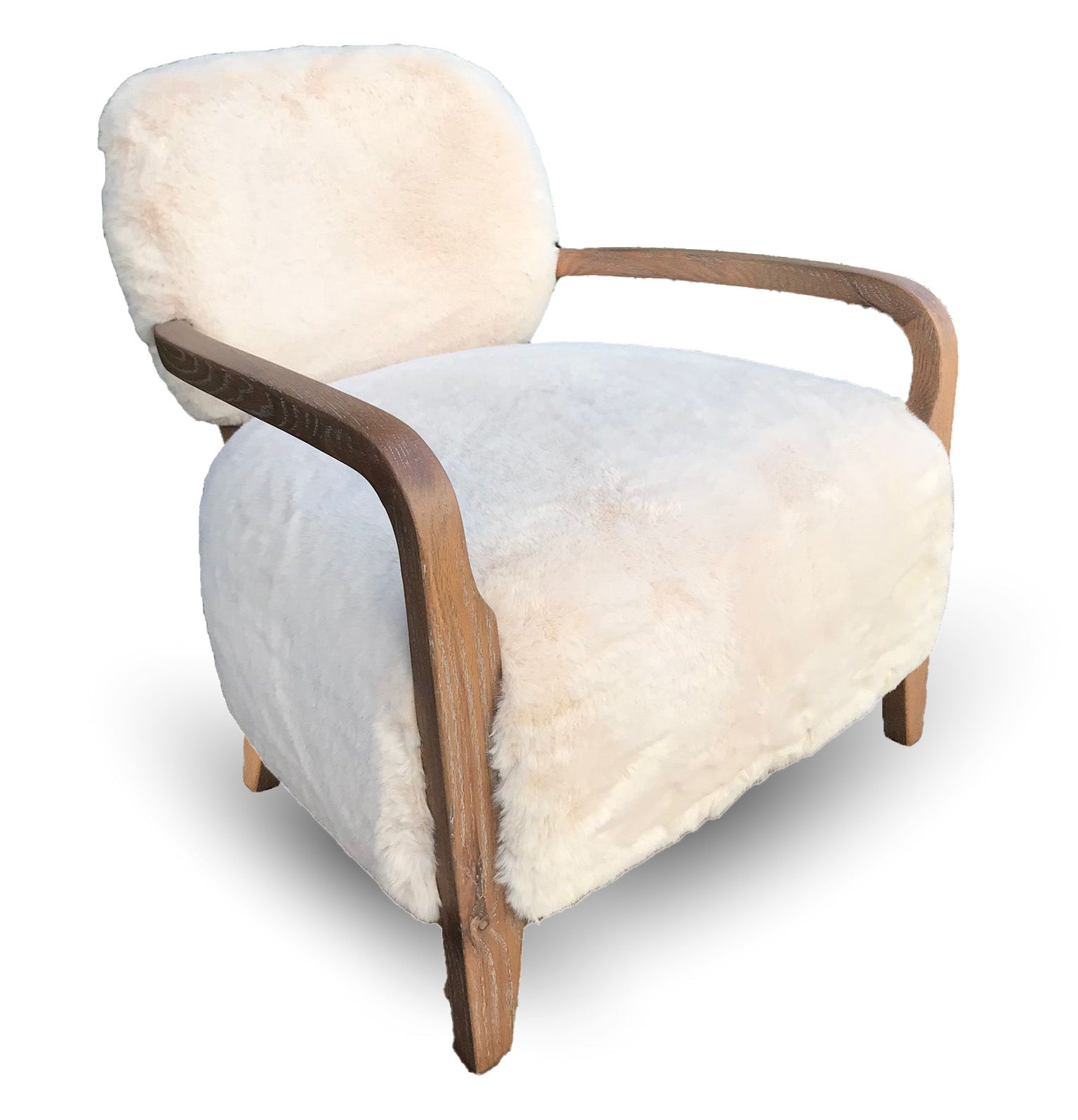 Faux sheepskin online armchair