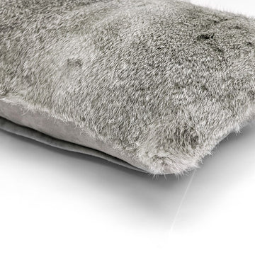 Artic Rabbit Cushion Full Skin Grey