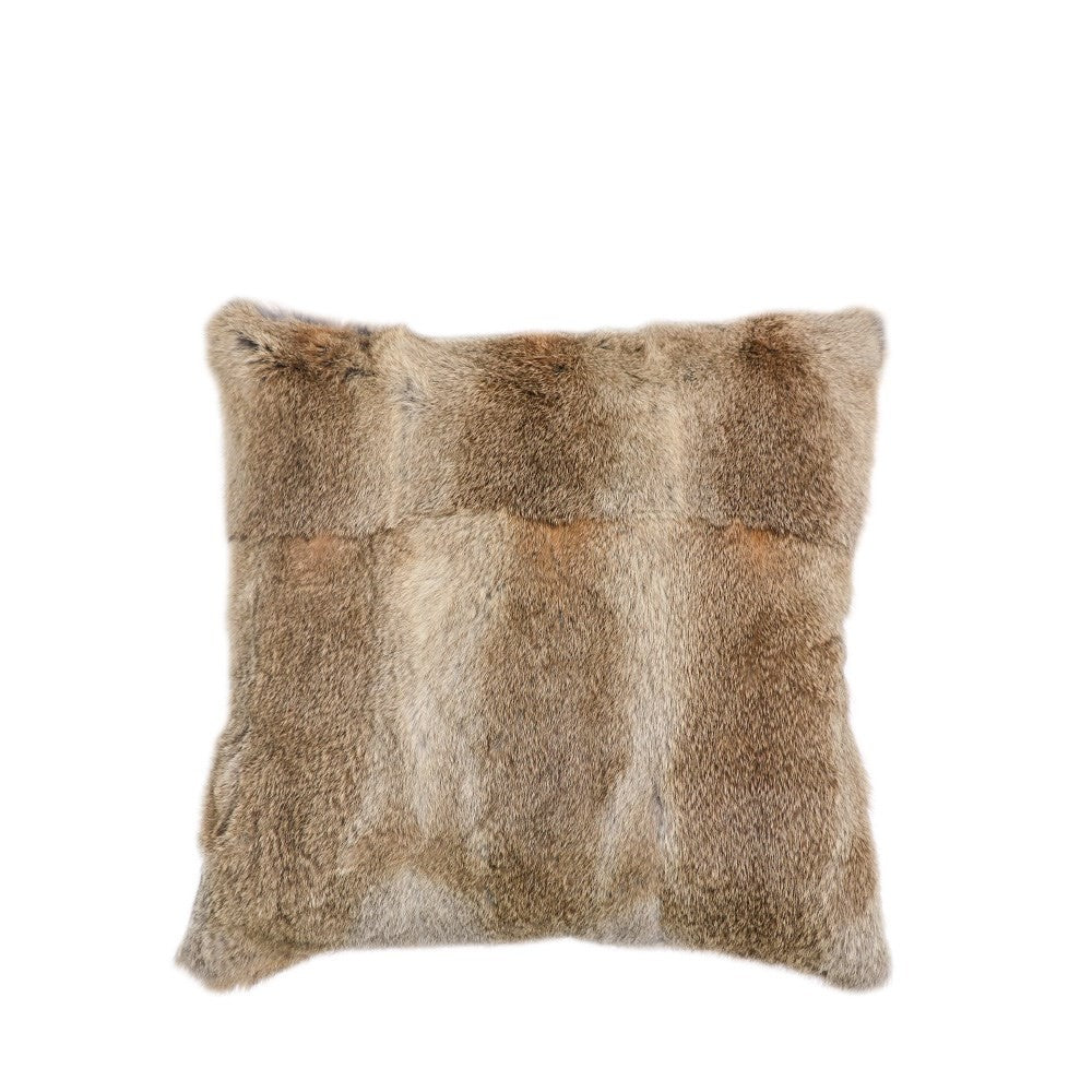 Square Golden fur cushion from Chambers Design Timaru