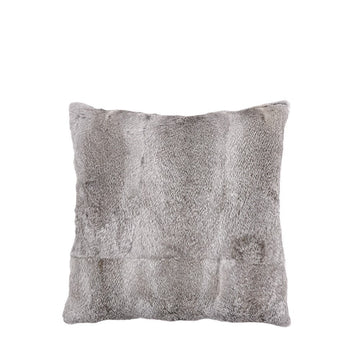 Square Feathered Filled Rabbit Skin Cushion