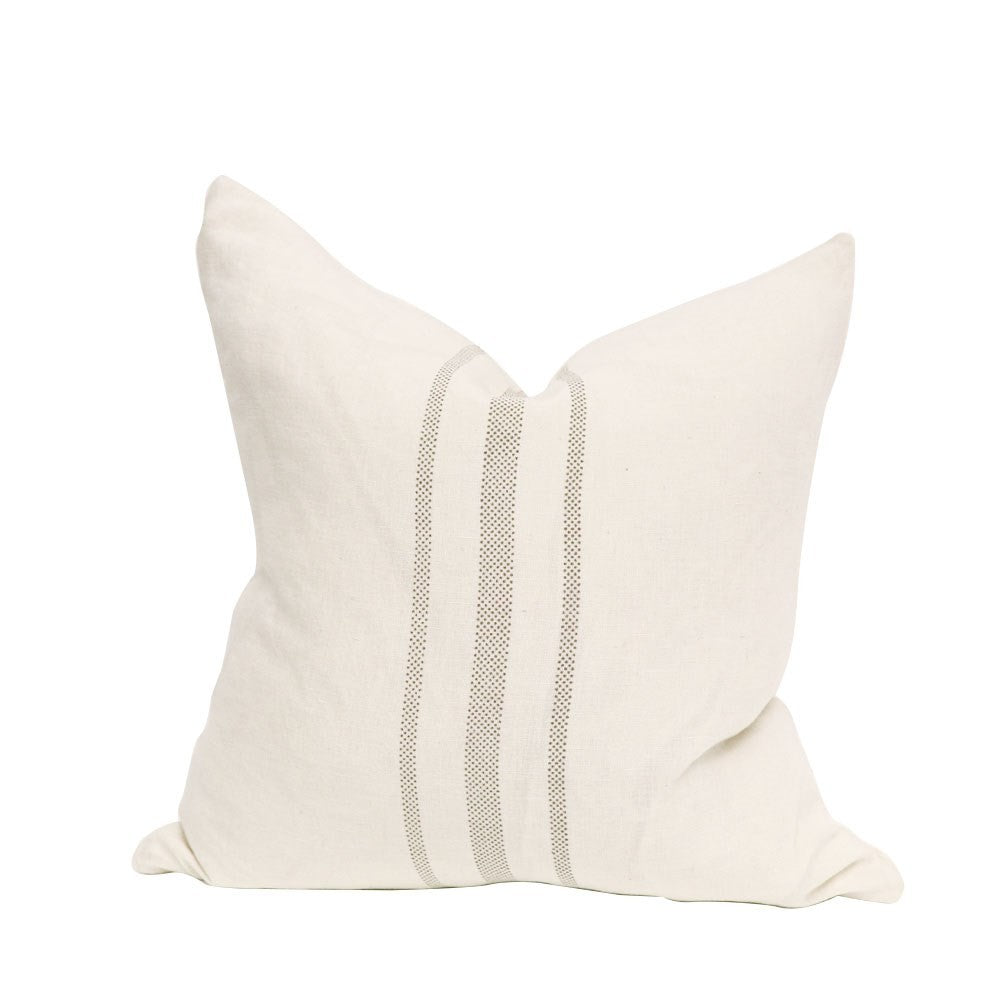 Anya Cushion - White Stripe at Chambers Design Timaru