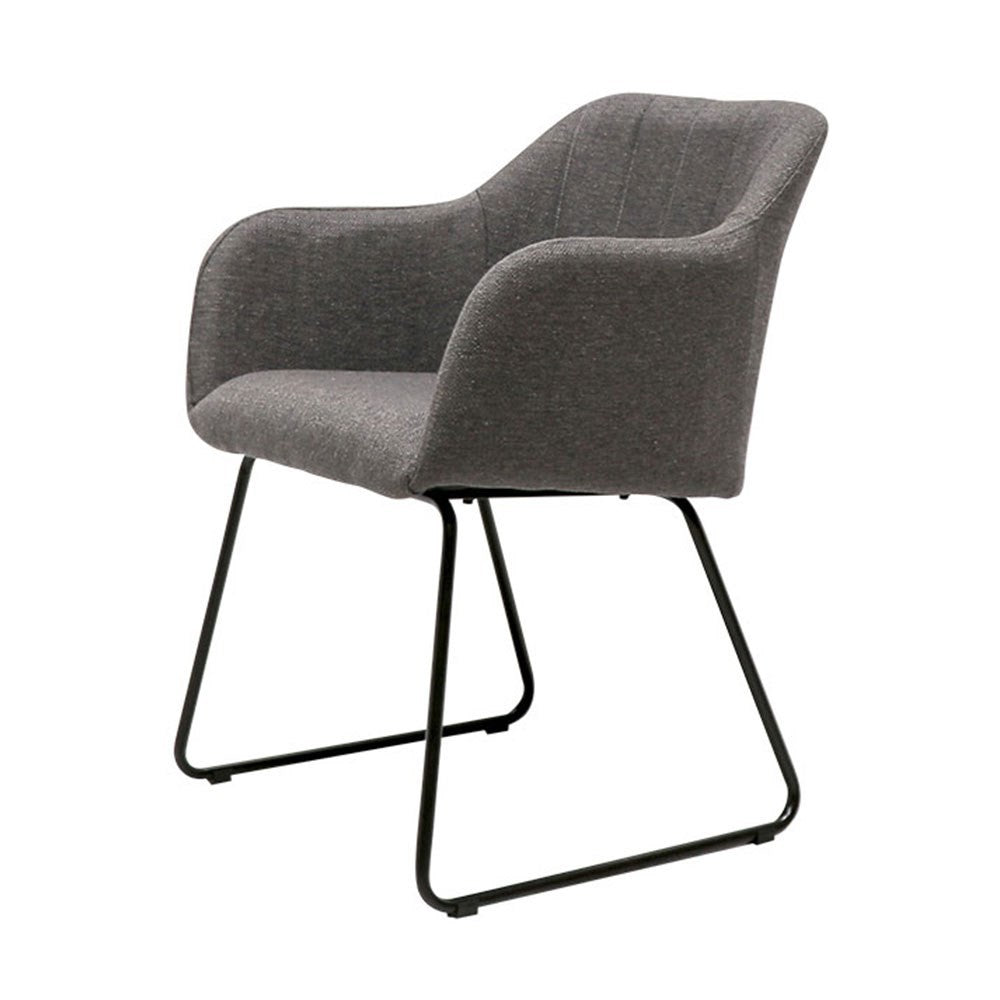 FOLIO FABRIC DINING CHAIR AT CHAMBERS DESIGN CHARCOAL