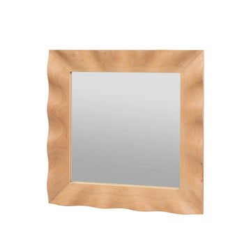 BROSTE Mirror Wavy Beech Wood Natural