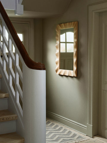 BROSTE Mirror Wavy Beech Wood Natural