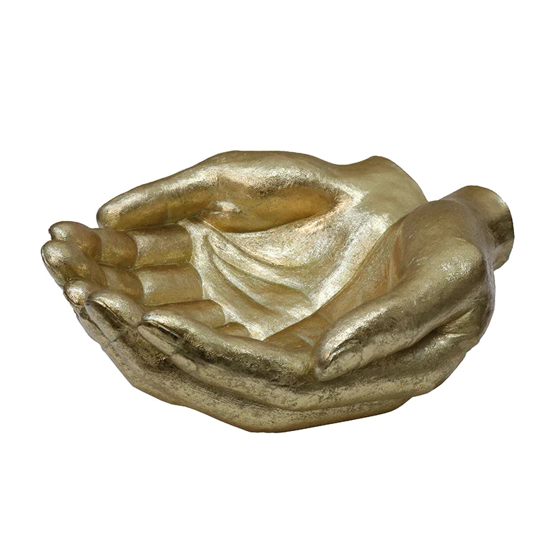 The hand sculpture from Le Forge is crafted from resin and finished in Champagne. 