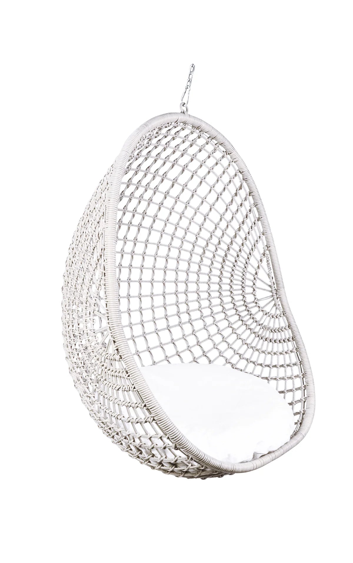 Check POD Chair White w/Seat Cushion at Chambers Design