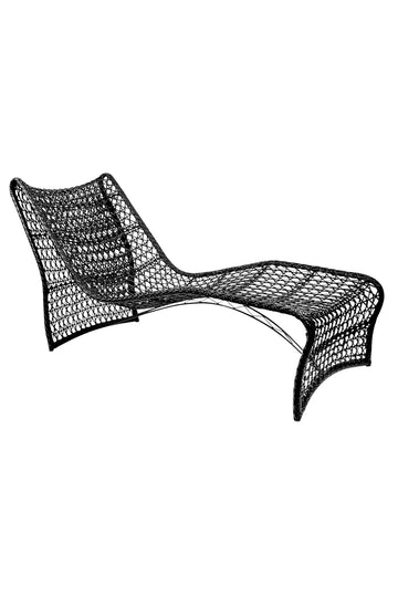 WAVE Sun Lounger Black w/Black Cushion