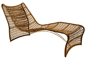 Wave Sun Lounger Dark Natural