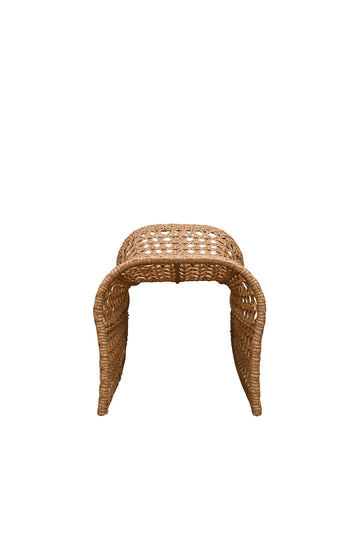 Wave Foot Stool Diamond Weave Natural