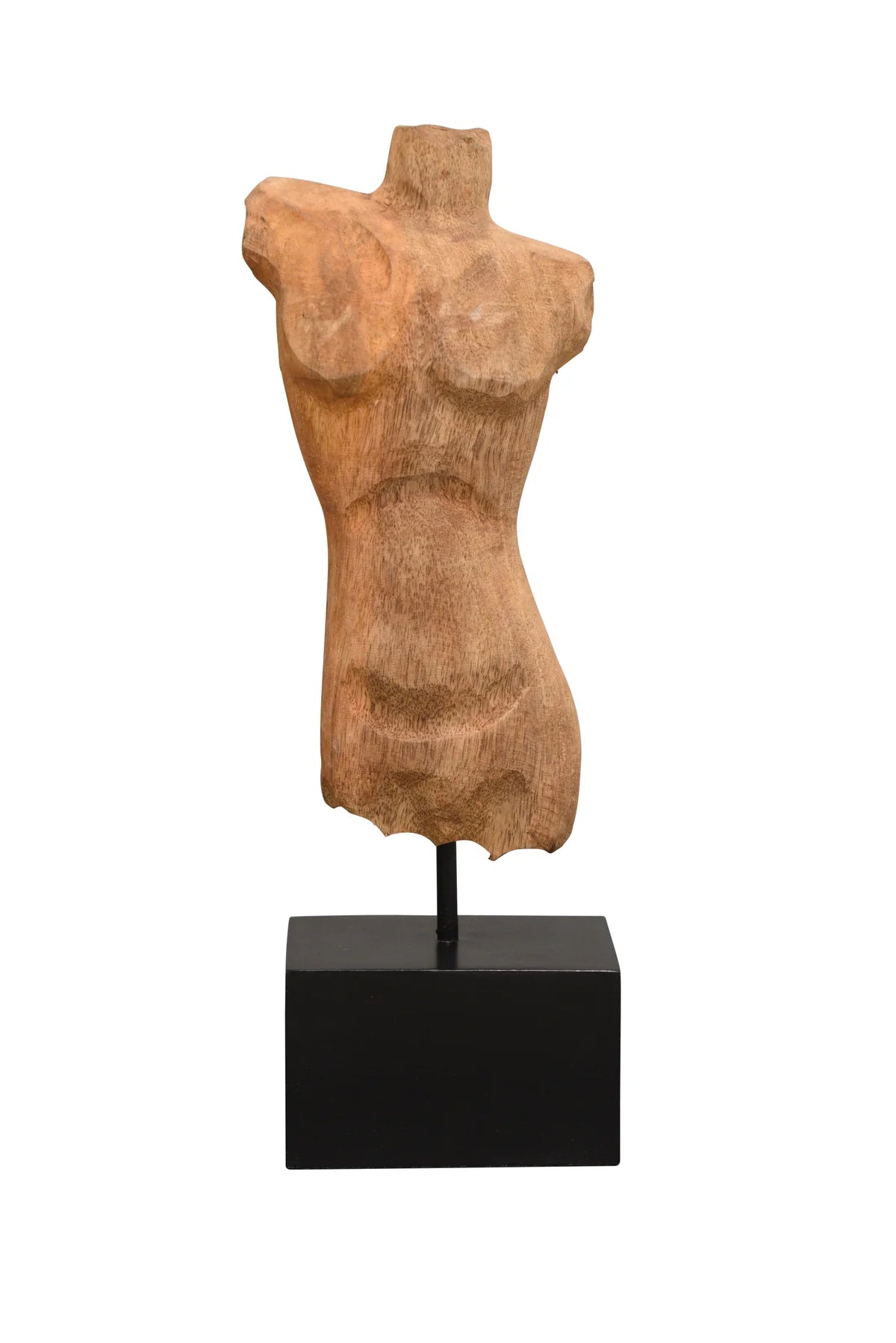 Standing Wooden Bust Male A perfect match to the Standing wooden Bust Male is this striking wooden sculpture