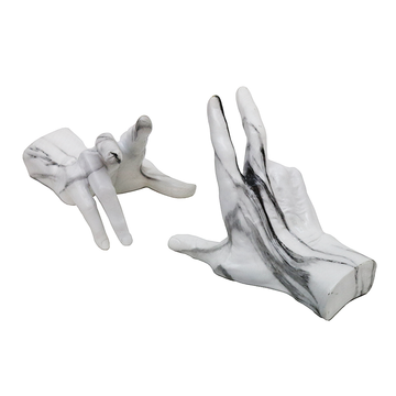 Marble Hands Bookends