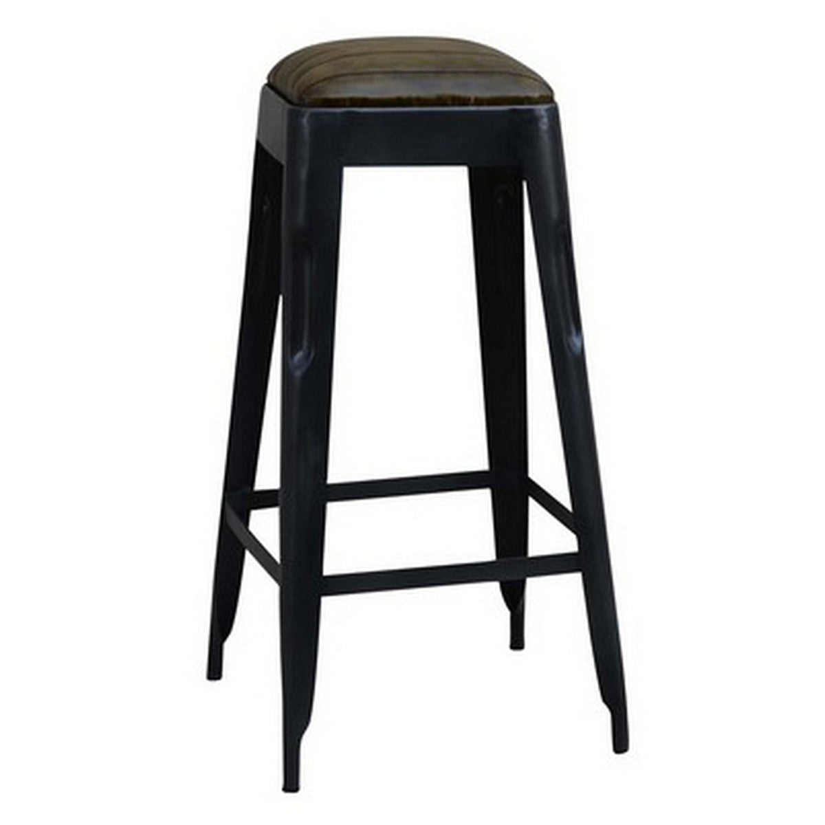 This bar stool from Chambers Design offers a classic look with a touch of industrial flair.