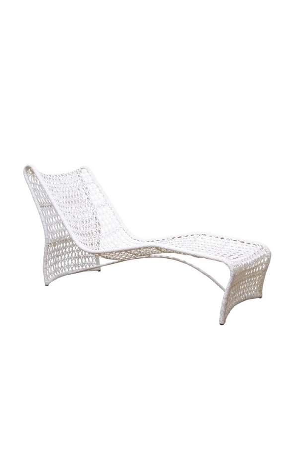 White Wave Woven Sun Lounger