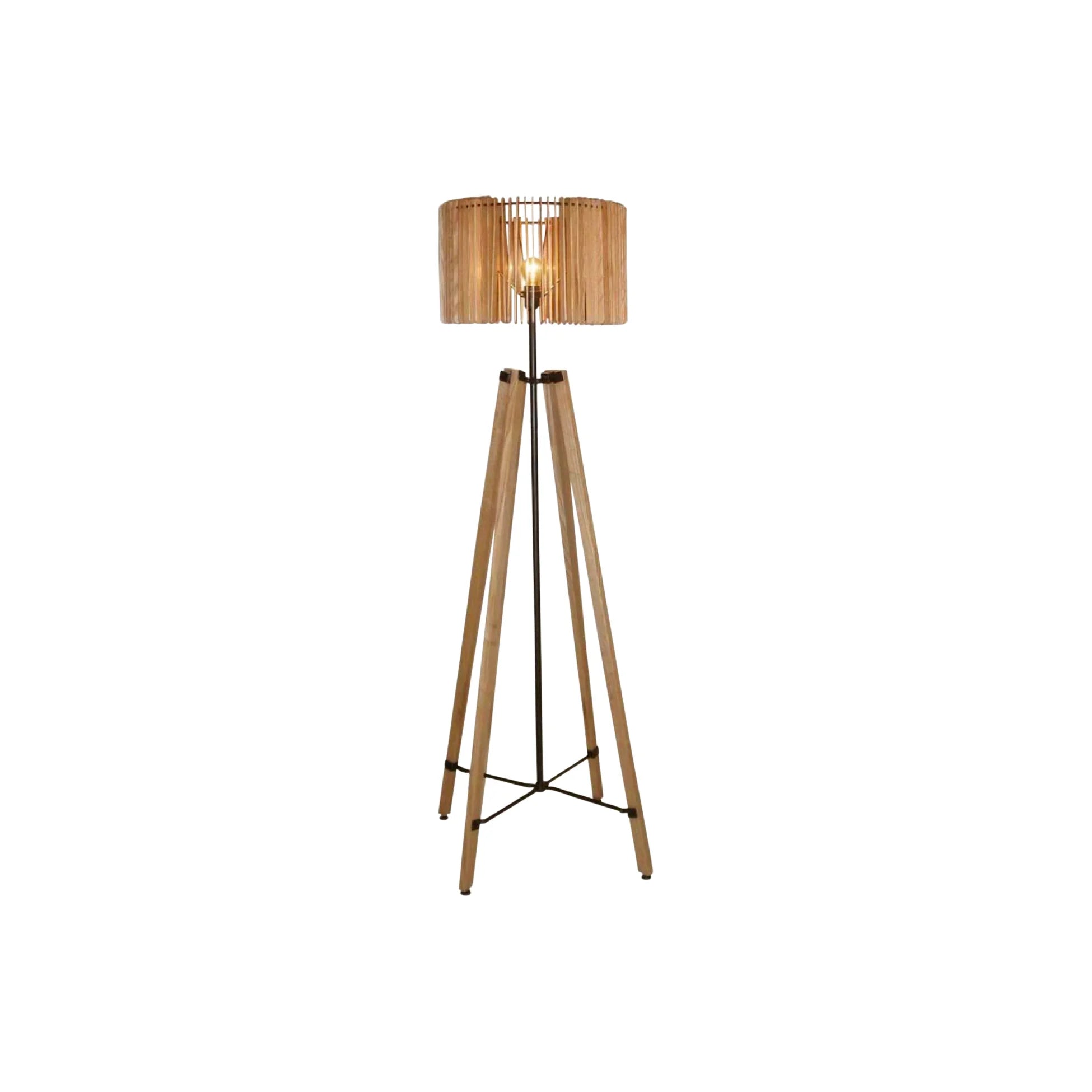 Triboa Bay Lighting Pinno Floor Lamp Natural/Black