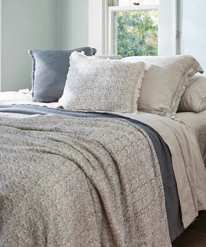 Iris Cotton Crepe Bedcover Blue from Chambers Design Timaru