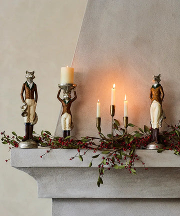 French Country Freddy Fox Trumpet Décor