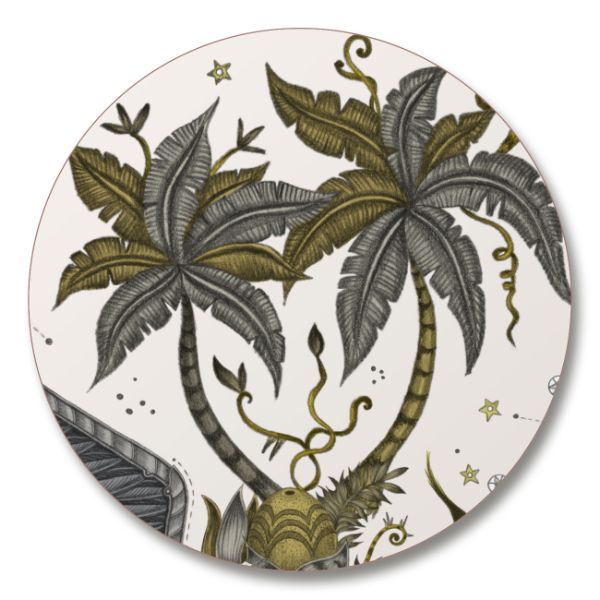 Emma J Shipley - Coaster set of 4 from Chambers Design with a Gloss finish & cork base