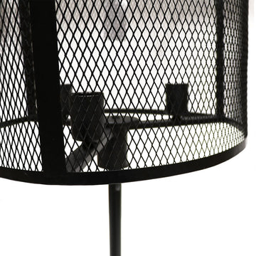 Black Bank Metal Standing Round  Lamp 151CM