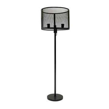 Black Bank Metal Standing Round  Lamp 151CM