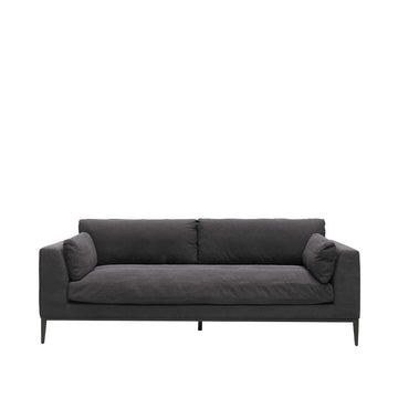 Tyson Three Seater Sofa in Relaxed Black