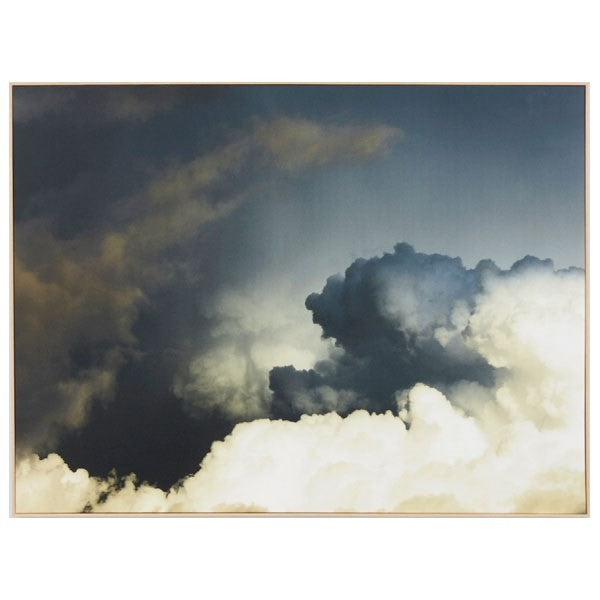 This moody autumn storm features colours and tones that soften any wall.  Photographic print on stretched canvas framed in a thin premium timber veneer frame.. Shop now at Chambers Design