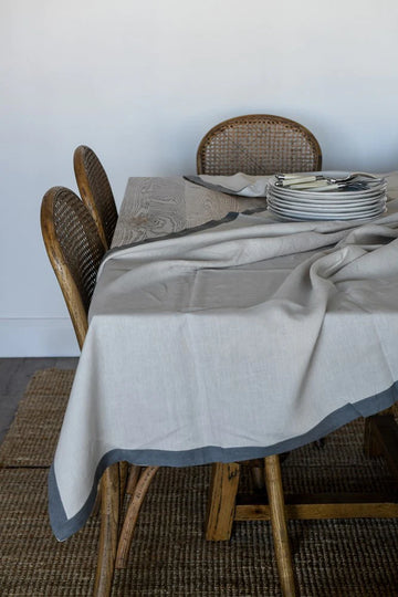 Elegance Linen Tablecloth Storm