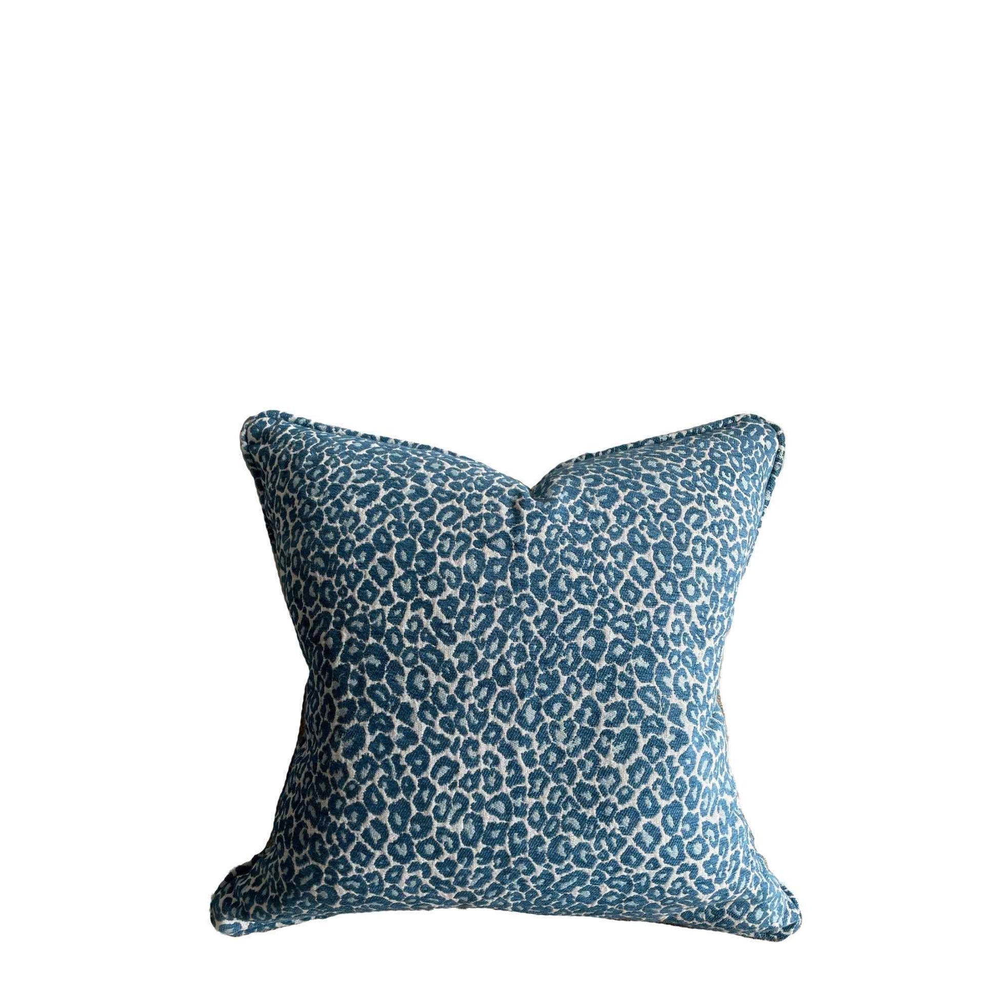 Blue&White Leopard Cushion, from Chambers Design 