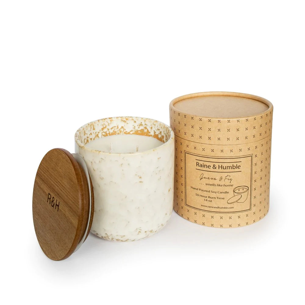 This fruity candle aroma is the perfect room scent for Summer!  For every space in the house, perfect. This huge candle burns for 50 hours and has two wicks.  It also comes with a wooden cover on a reusable porcelain container.