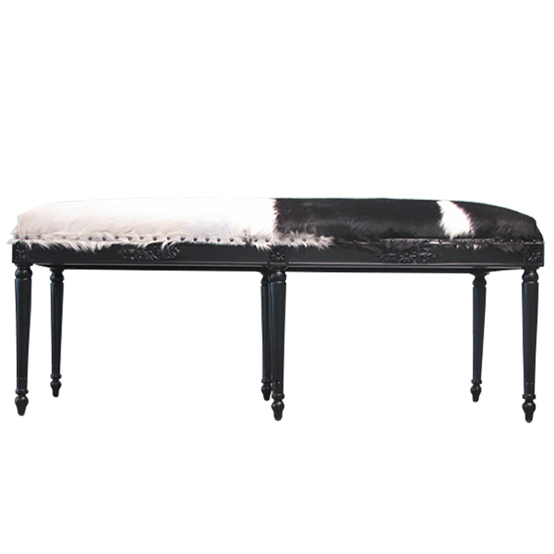 Goatskin double stool ottoman from Chambers Design