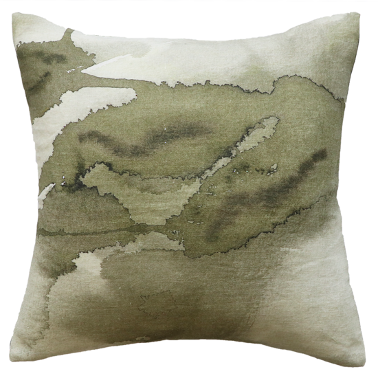 Home Decor Ideas by Chambers Design. Abstract watercolour and forest tones work together delightfully in these nature-inspired cushion designs. Printed onto 100% cotton,