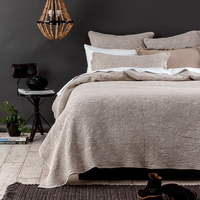 Made from 100% Cotton, Nature is captured in the subtle jacquard texture and relaxed styling of this design. A multi layered three dimensional construction and stonewashed to drape beautifully and pre shrunk