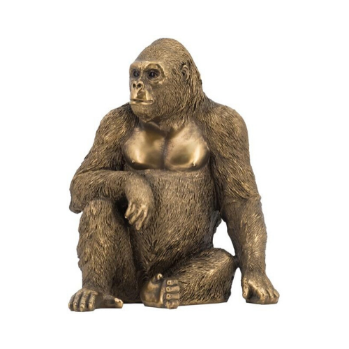 Brass looking seated gorilla from Chamber Design