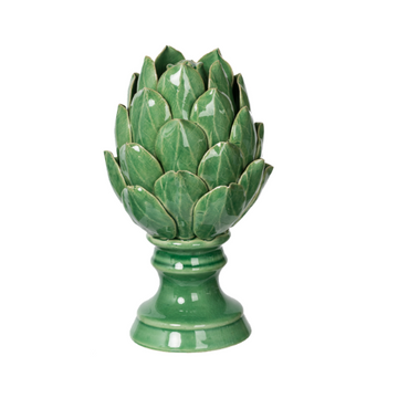 Incredible vintage green ceramic artichoke.