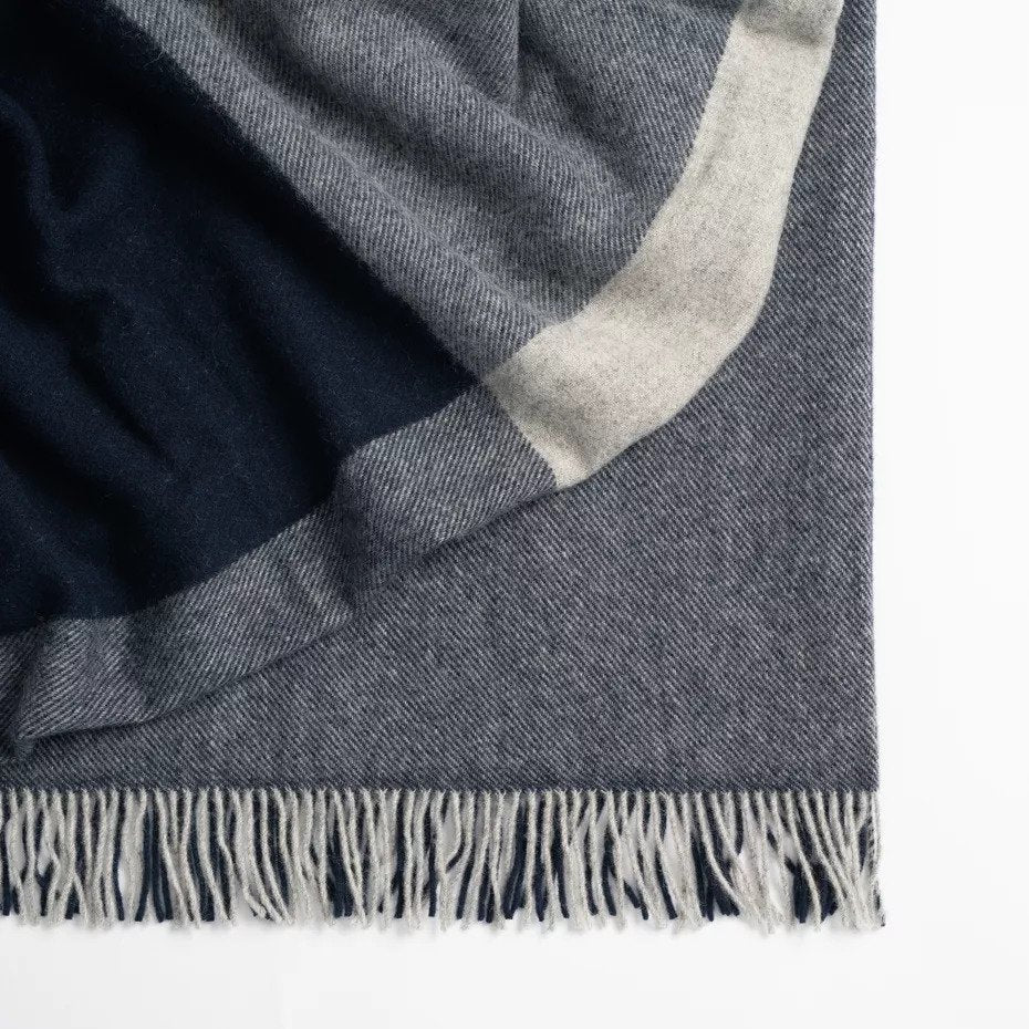 Weave Riverton wool banker Navy