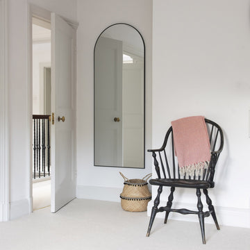 Brookby Tall Iron Framed Arched Mirror